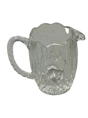 Vintage Crystal Creamer Cristal D'arques Longchamp 4" clear rippled 4.5" READ